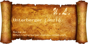 Unterberger László névjegykártya