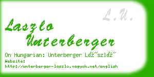 laszlo unterberger business card